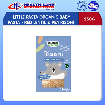 LITTLE PASTA ORGANIC BAYI PASTA- RED LENTIL & PEA RISONI 250G